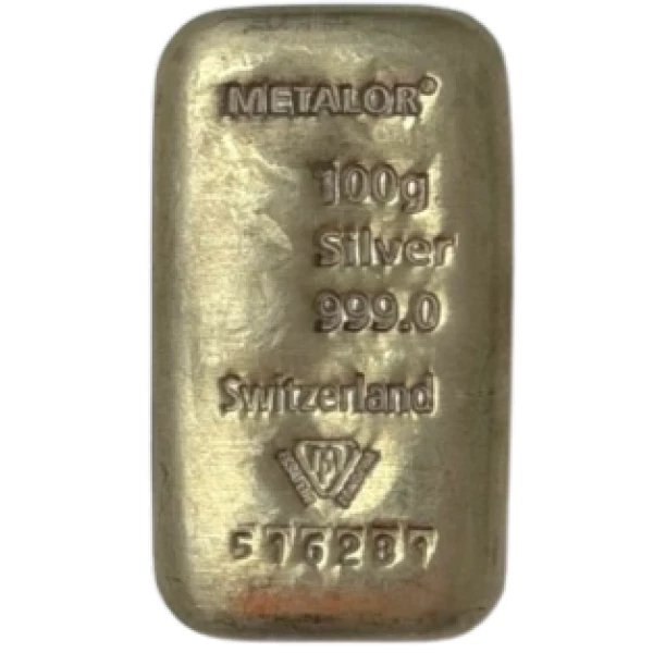 Metalor zilverbaar 100 gram